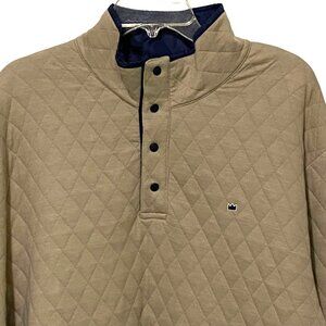 Crown Ivy Quilted Popover Jacket Womens XXL Khaki Beige‎ Preppy Nautical Sporty